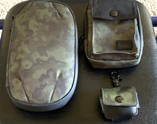 Madden Nyc Camo Travel Hybrid Pouch Electronic Pouch Earbuds Case Set of 3