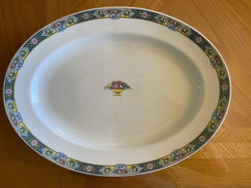 Vintage Crown Imperial China Czechoslovakia CIM17 Pattern MACY Meat Platter