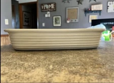 Pampered Chef Family Heritage Stoneware Rectangular Baker Vanilla Glaze 9x13