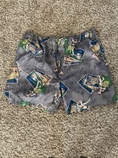 Vintage Mens Swim Trunks, Tropical Aloha Print Mens XL