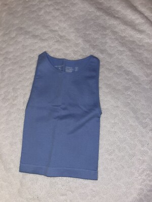 Primark Ribbed Contour Tank Top Blue