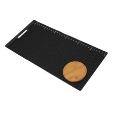 32 Inch Black Fish Fillet Mat Heavy Duty Fish Cleaning Mat With Fish Ruler Nonsl