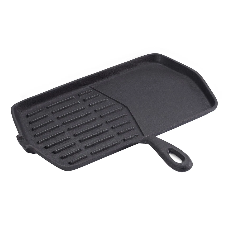 Echtwerk Gusseisen Grillpfanne Gusspfanne 34 x 30,5 cm Grillen Braten 