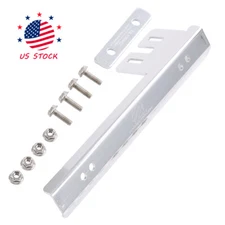 JDMSPEED Universal Front Bumper License Plate Mount Relocator Bracket Silver