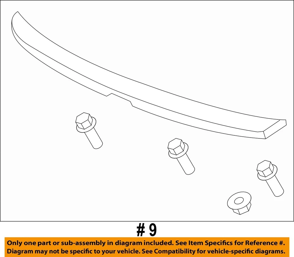 Used Rear Spoiler fits: 2009 Honda Civic Cpe 1.8 Rear Grade A - Изображение 4 из 4