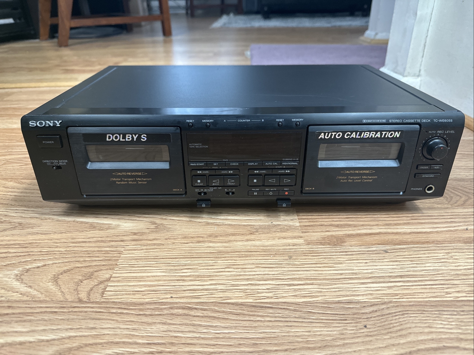 Sony TCWE605S Dual Cassette Deck *NEW BELTS* Auto Rev/Dolby TESTED