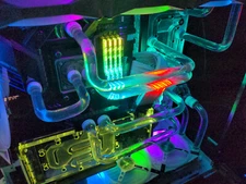 Custom Water Cooled Loop Gaming Desktop AMD ASUS Corsair 5950x 6900xt