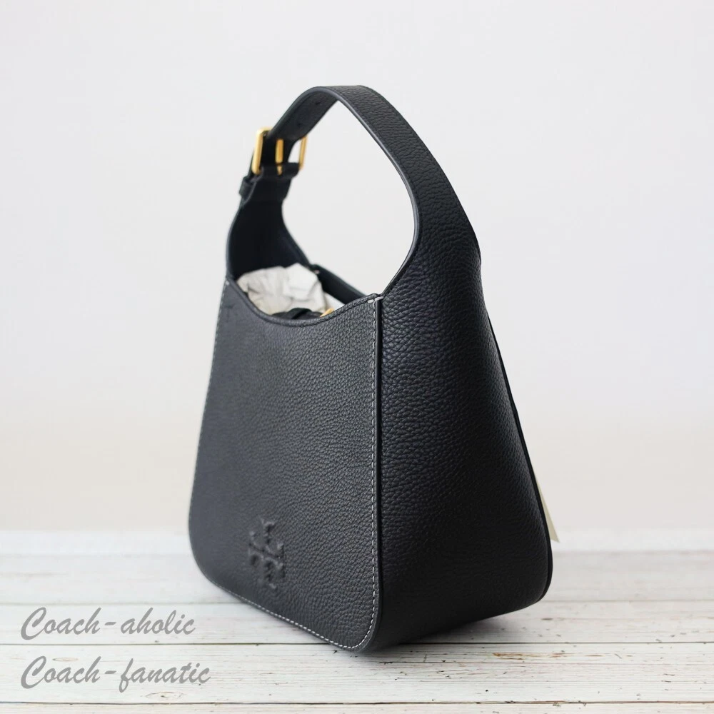 Borsa a tracolla Tory Burch Thea nuova con etichette in pelle nera