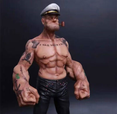 New 12'' Headplay Popeye 1/6 FIGURE The Sailor Resin Statue TATTOO BODY  in stock