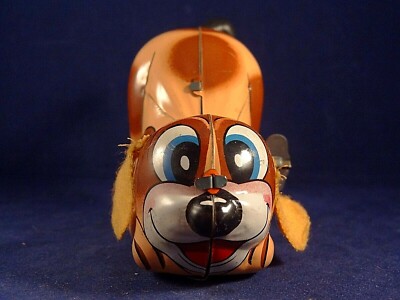 Jouet Automate Ancien Chien En Tôle - TT Japan - Années 1950 - Rare