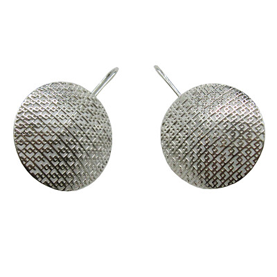 Genuine Sterling Silver Earrings Filigree Circles Solid Hallmarked 925 Handmade