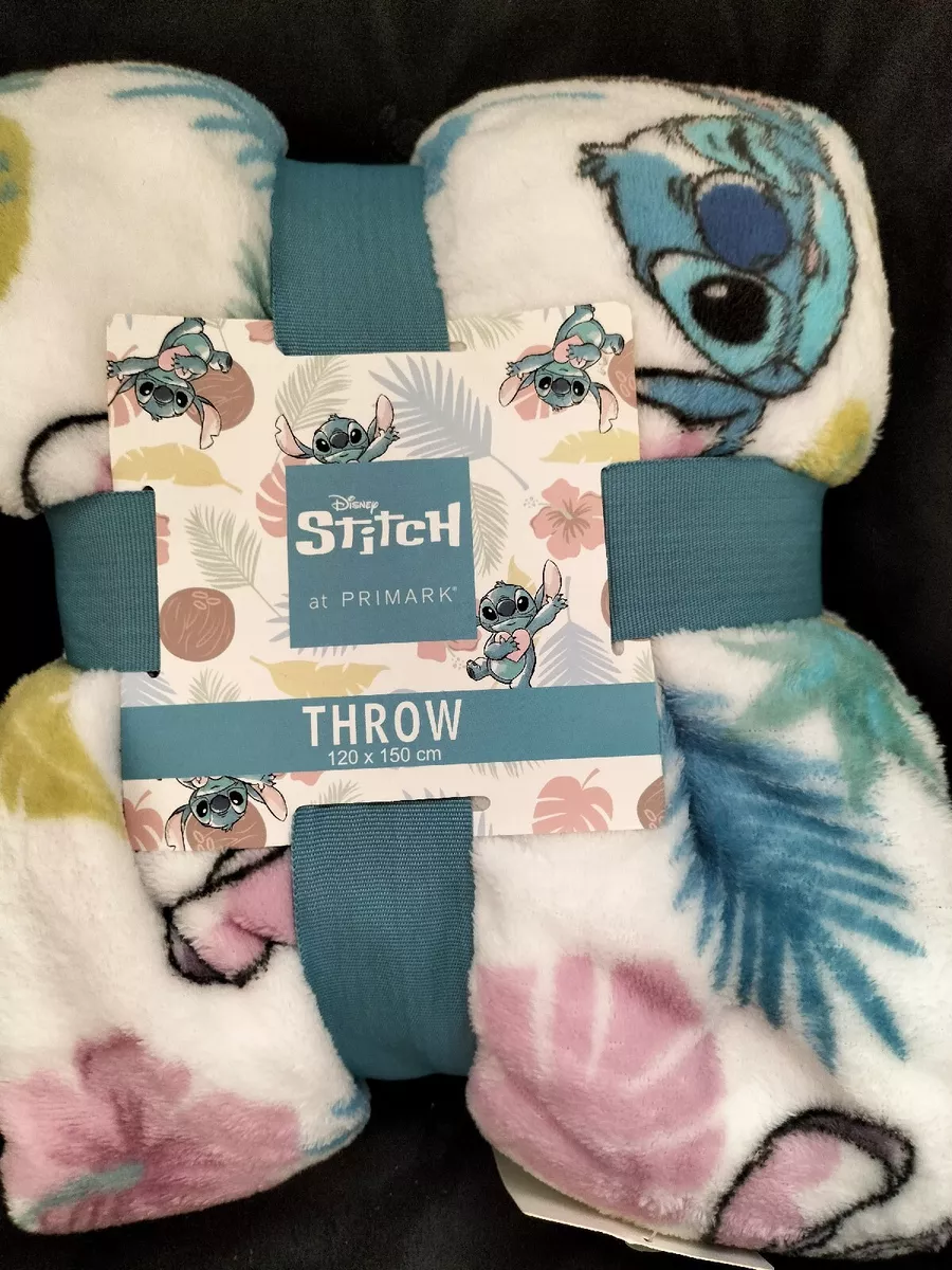 Primark Stitch And Angel Disney Throw Soft Fleece Blanket 120x150cm