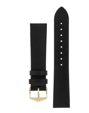 18mm Black Hirsch Diamond Calf Leather Watch Strap XL New 120/100mm NEW