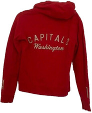 WASHINGTON CAPITALS WOMEN'S LARGE OLD TIME HOCKEY NEWBURY COLLECTION RED HOODIE!