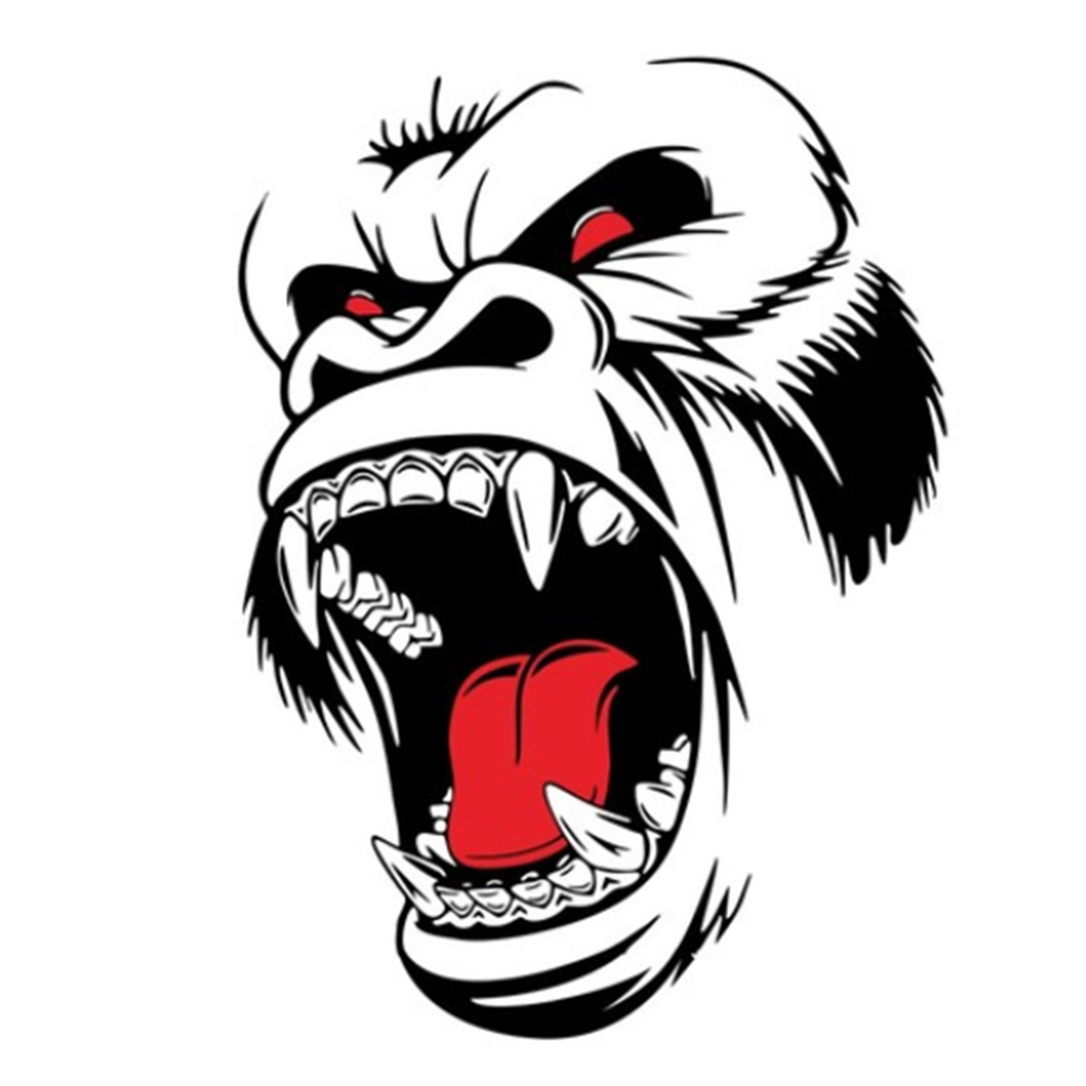 Car Window Hood Horror Ape Totem Graphics Side Door Vinyl Decal Decor Sticker