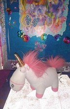   Toy Factory/ Despicable Me Minion Made Agnes Unicorn Gold Horn 2019 7" Plush 