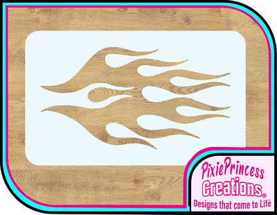 Fire Flame A Mylar Schablone Airbrush Sprühfarbe Wand hübsch Shabby Chic Kunst