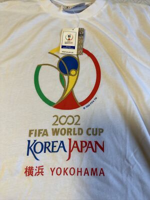 2002 FIFA WORLD CUP T-SHIRT Korea Japan Soccer Size Large 2002 FIFA WORLD CUP T-SHIRT Korea Japan Soccer Size Large