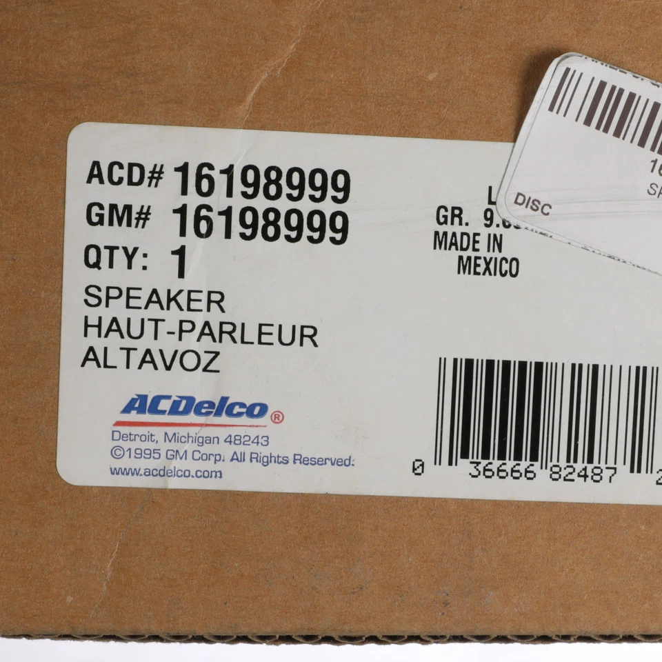 Genuine GM 2000-2005 Cadillac DeVille Instrument Panel Speaker 16198999 - Image 4 of 4