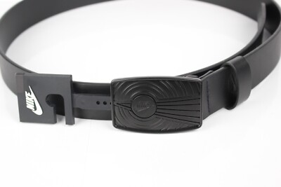 Nike Men's Golf 1.5'' Belt Black Buckle Logo Synthetic Leather