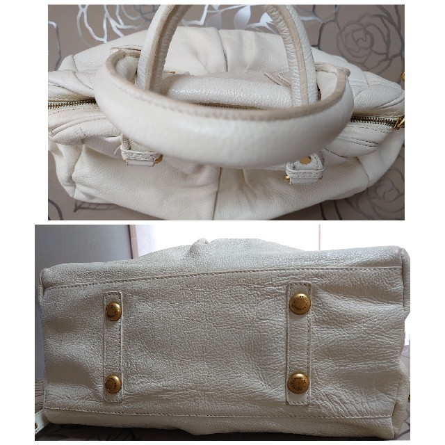 バッグ MARC BY MARCJACOBS Classic Q Lage white Classic q leather handbag Marc by Marc Jacobs White in