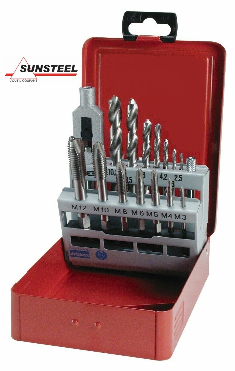 Jeu de tarauds Sunsteel LC2012-15 en acier HSS pour filetage précis