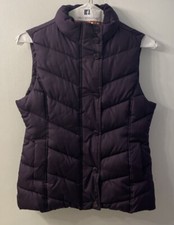 2011 Vintage GAP Women's Quilted Puffer Full Zip Vest Size S Small Purple