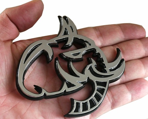 Pair Elephant Hellephant Badges 3D Emblem for RAM F150 Charger TRX Chrome - Picture 2 of 4