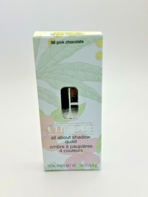 Clinique All About Shadow Quad~06 Pink Chocolate~ 0.16 oz. Full