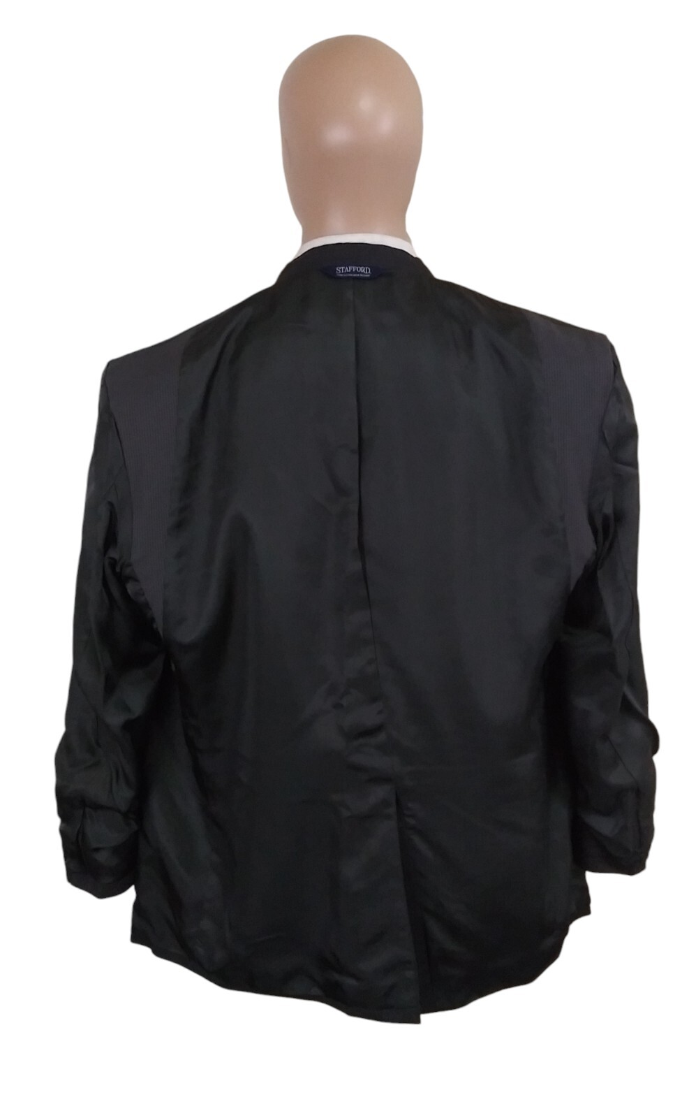 NEW Stafford Metal Button Solid Gray Hopsack Wool… - image 7