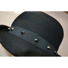 BLACK WOOL HAT size 57