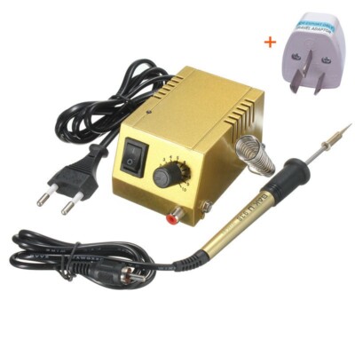 BK-938 220V 18W Adjustable Mini Soldering Iron Mini Soldering Station Gold Color