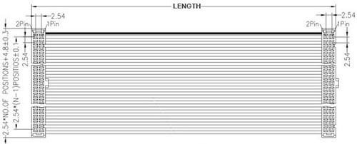 1Pcs 2.54mm Pitch 2x5 Pin 10 Pin 10 Wire Extension IDC Flat Ribbon Cable L= 15CM - Picture 5 of 5