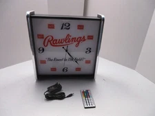 Rawlings Finest in the field LED light up Advertising wall clock Brand New