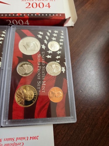 2004 U.S. Mint Silver Proof Set 11 Coins w/ COA – 90% Silver Quarters & Kennedy - Picture 9 of 24