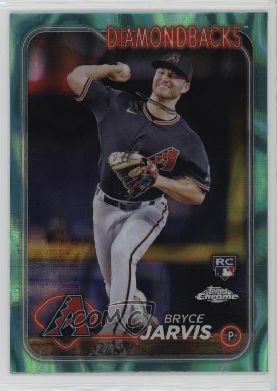 2024 Topps Chrome Aqua Lava Refractor 102/199 Bryce Jarvis #75 Rookie RC 1hb1