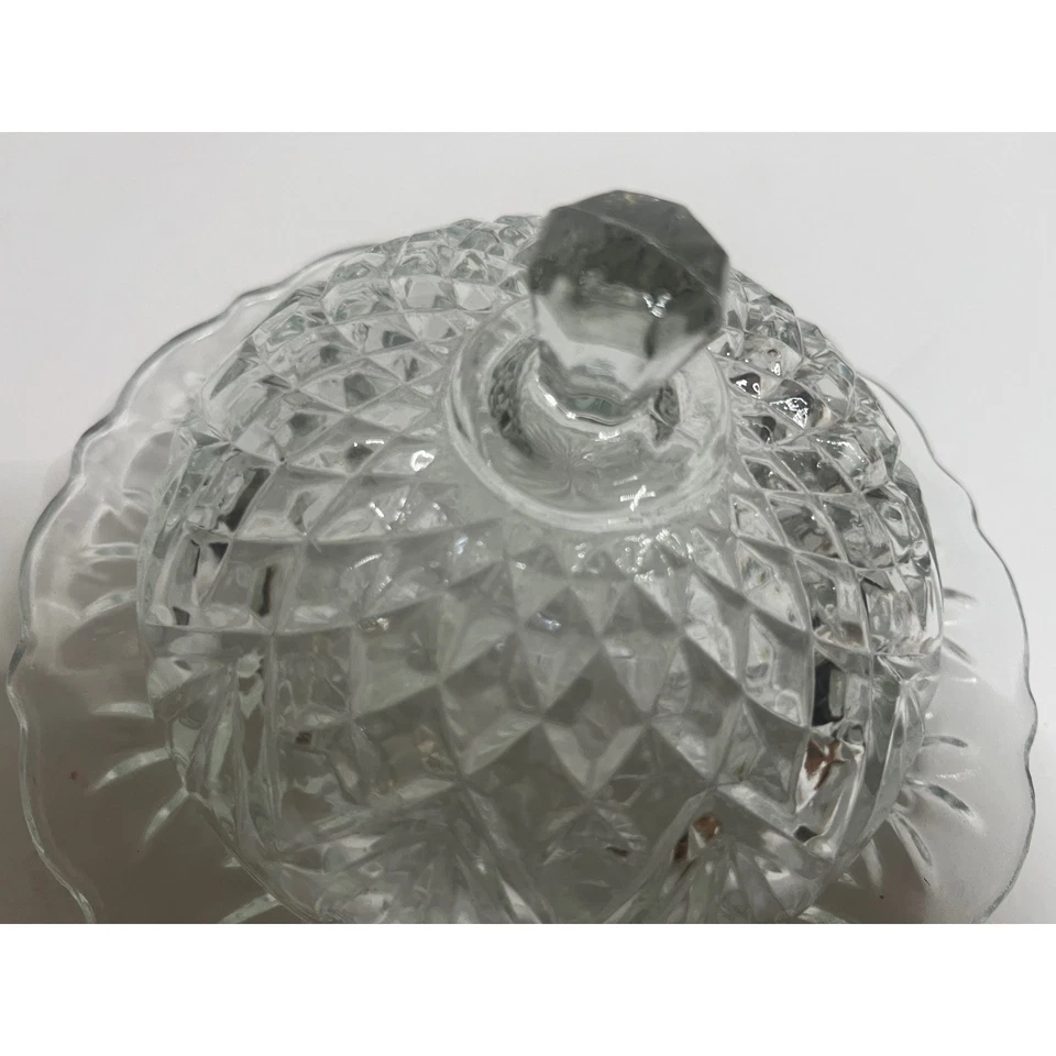 Plato de mantequilla de cristal Anchor Hocking plato domo vintage elegante Foto 4 de 4