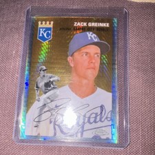 Zack Greinke Topps 2023 Chrome Platinum Anniversary Royals Gold Mojo Refractor