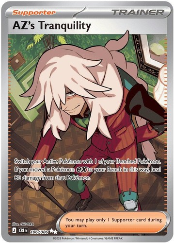 AZ's Tranquility 106/086 Ultra Rare Chaos Rising Pokemon Near Mint