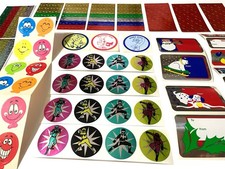 Vintage Sticker LOT - Foil Power Rangers, Stars Christmas - 1980s 1990s