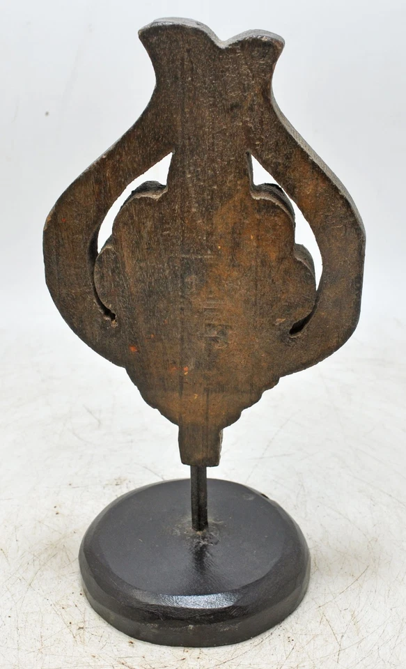 Panel de talla floral de madera tallado a mano sobre soporte Foto 4 de 4