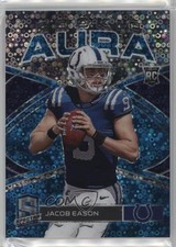 2020 Panini Spectra Rookie Aura Neon Blue Prizm 38/50 Jacob Eason #RA-24 06pr