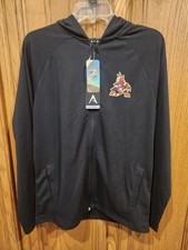 Arizona Coyotes Black Antigua Full Zip Kachin...