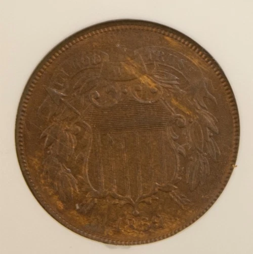 1869 Two Cent Piece NGC MS 63 BN Lot 3038 - Image 3 of 4