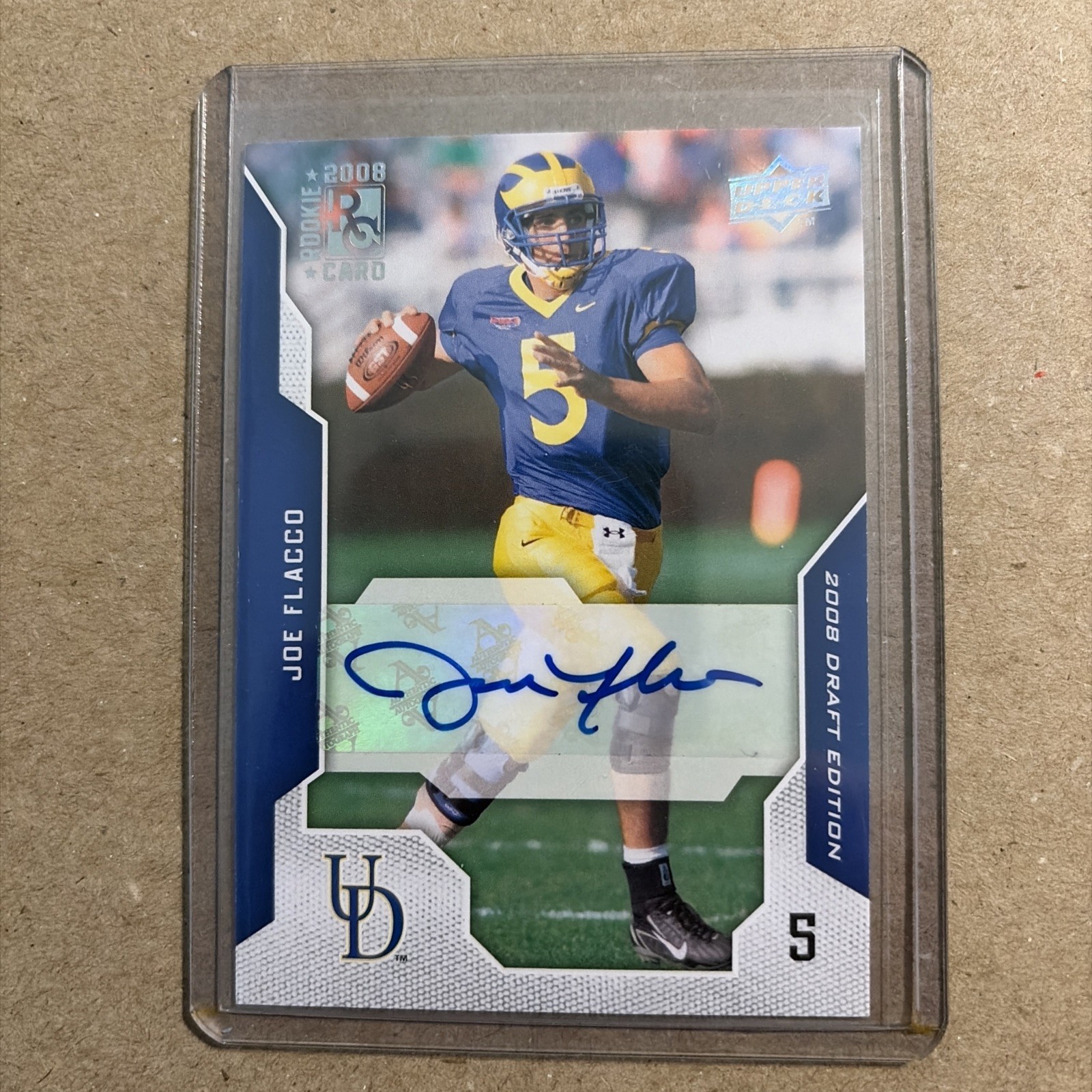 Joe Flacco Upper Deck Draft Edition #50 Autograph