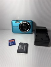 Samsung SL605 12 MP Blue Digital Camera 5x Zo...