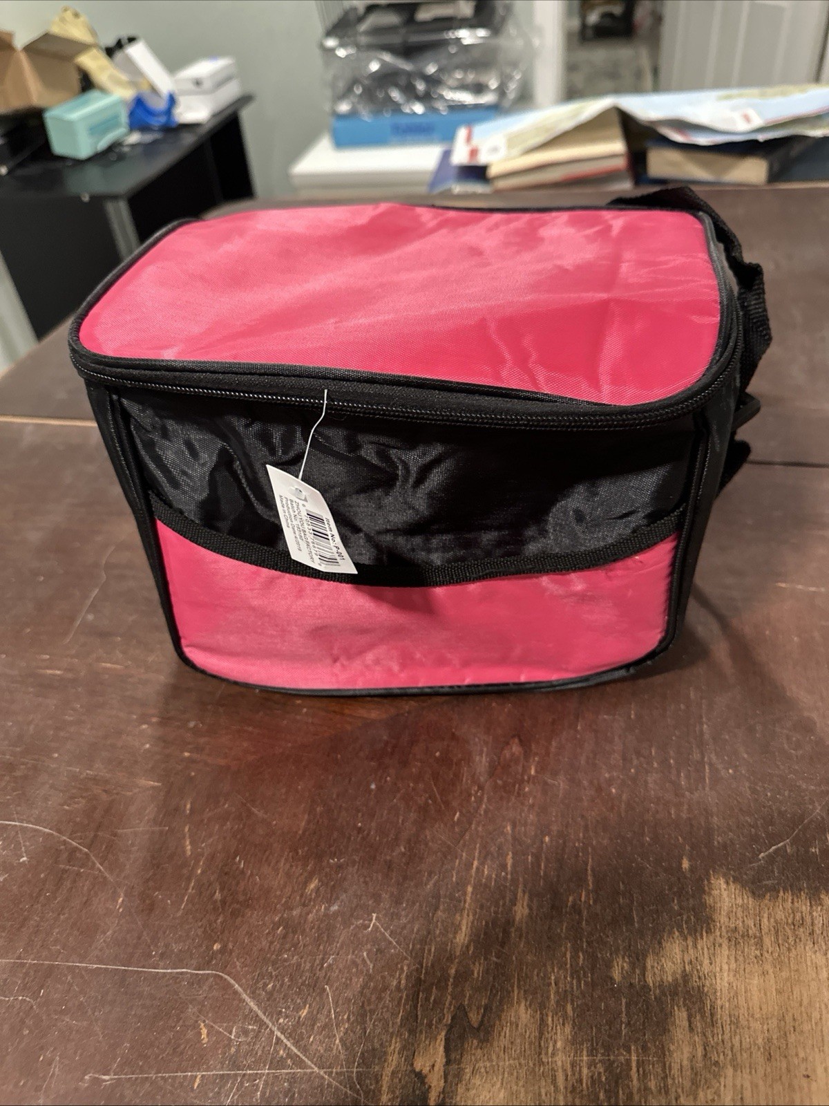 Insulated Lunch Bag Cooler Tote - Pink & Black - Brand New with Tags