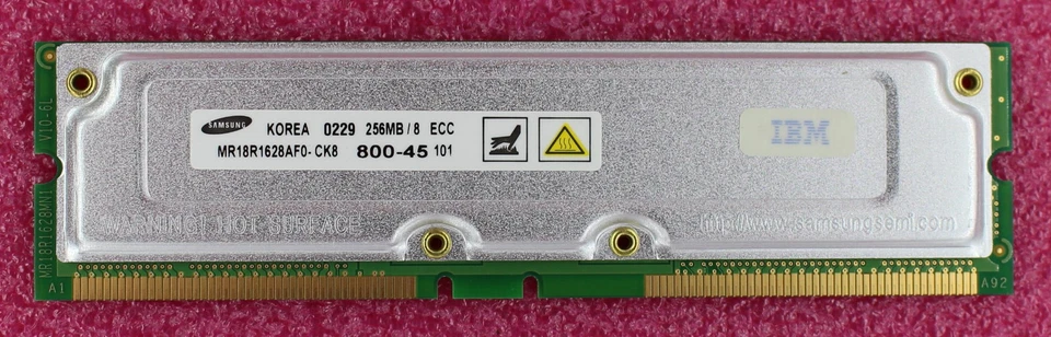 33L3353 - IBM 256MB Rimm ECC 800Mhz - Image 2 of 2