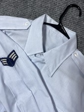 US Air Force Shirt 17-34 Long Sleeve Dress Blue 1550 Men's Uniform Senior Airman
