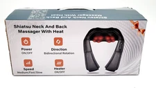 Brand New Bidirectional Shiatsu Neck And Back Massager With Heat -Black